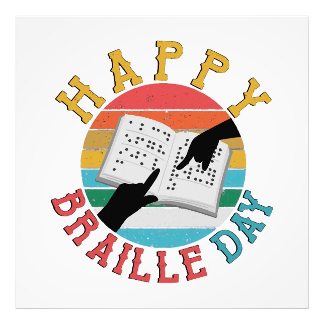 Happy Braille Day Fotodruck (Vorne)