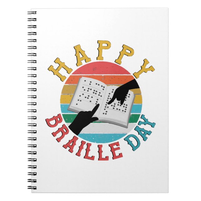 Happy Braille Day Notizblock (Vorderseite)