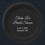 Happy Brautparty White Pappteller<br><div class="desc">Brautparty sind wirklich großartige Ereignisse. Es ist schön,  eine Frau zu ehren,  die bald verheiratet sein wird. Diese Teller können Ihre Planung etwas erleichtern. Ändern Sie Farben und Stile nach Ihren Wünschen. Personalisierbar. Von Sharon Lee Hudson.</div>