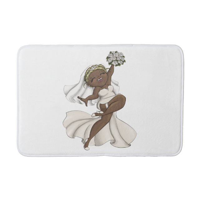 Happy Bride 02 Badematte (Vorderseite)