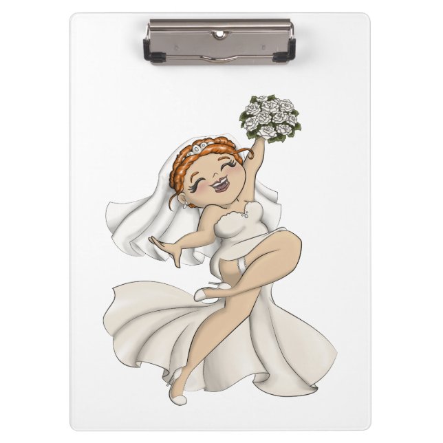 Happy Bride 03 Klemmbrett (Vorderseite)