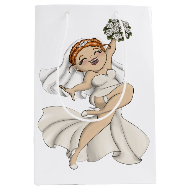Happy Bride 03 Mittlere Geschenktüte (Vorderseite)