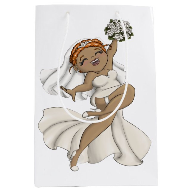 Happy Bride 03 Mittlere Geschenktüte (Vorderseite)