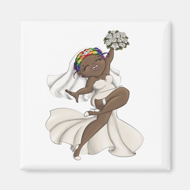 Happy Bride 13 Magnet (Vorne)