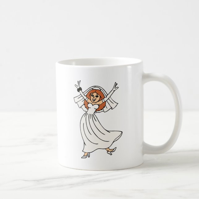 Happy Bride am Hochzeitstag Kaffeetasse (Rechts)