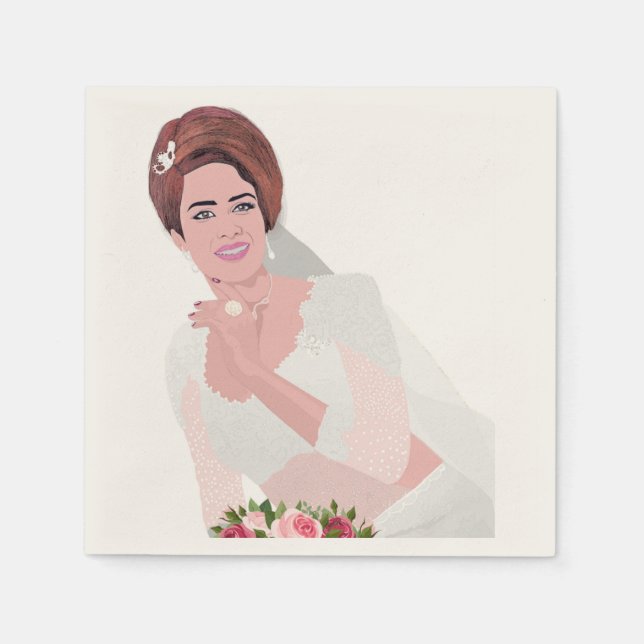 HAPPY BRIDE SERVIETTE (Vorderseite)