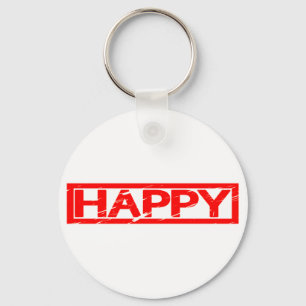 Happy Briefmarke Schlüsselanhänger