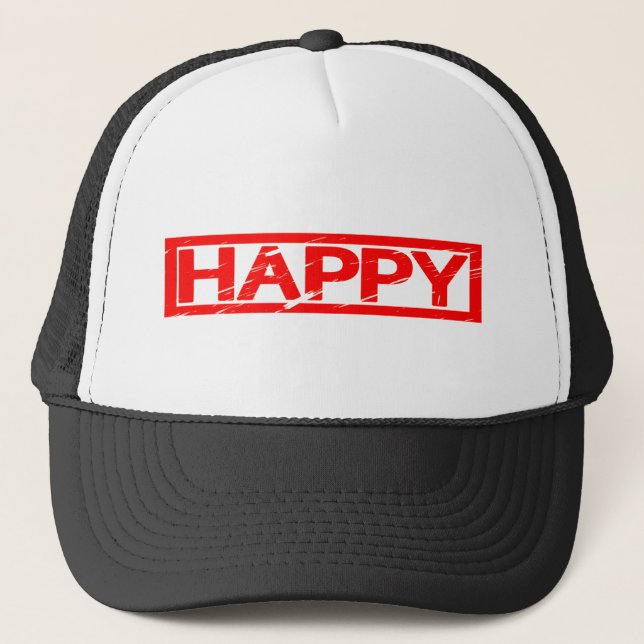 Happy Briefmarke Truckerkappe (Vorderseite)