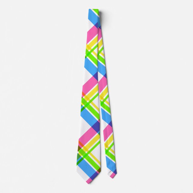 Happy & Bright Kariert Neck Tie Krawatte (Vorderseite)