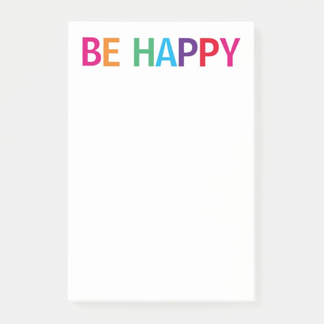 Happy Bright Multicolored 4 x 6 Post-it Klebezettel (Vorderseite)