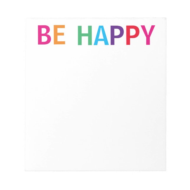 Happy Bright Multicolored 5.5 x 6 Notizblock (Vorderseite)