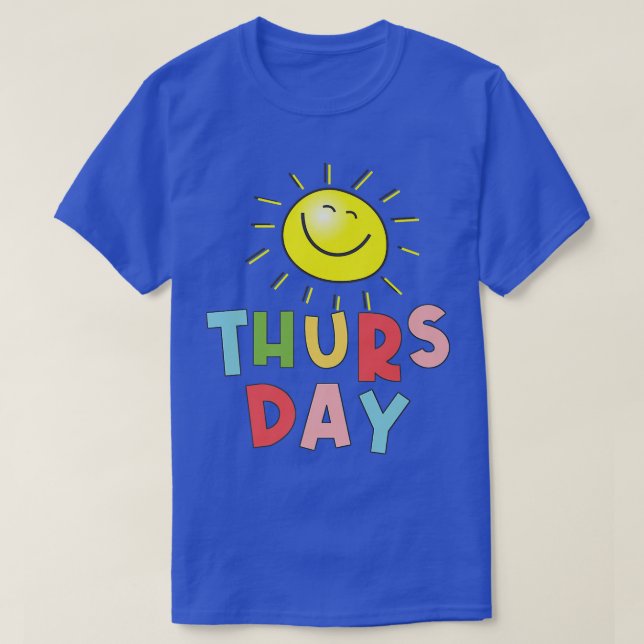 Happy Bright Sunny Donnerstag T-Shirt (Design vorne)