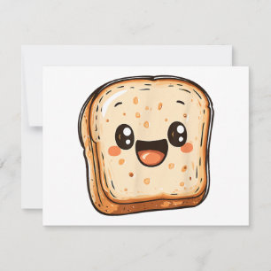 Happy Broad Slice Cartoon lächelnd Toast