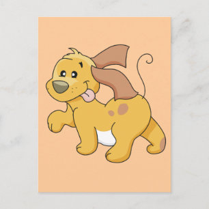 Happy Brown Dog Tshirts und Geschenke Postkarte