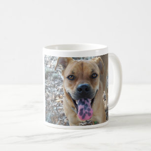 Happy Brown Hund mit gepunkteter Zunge Kaffeetasse