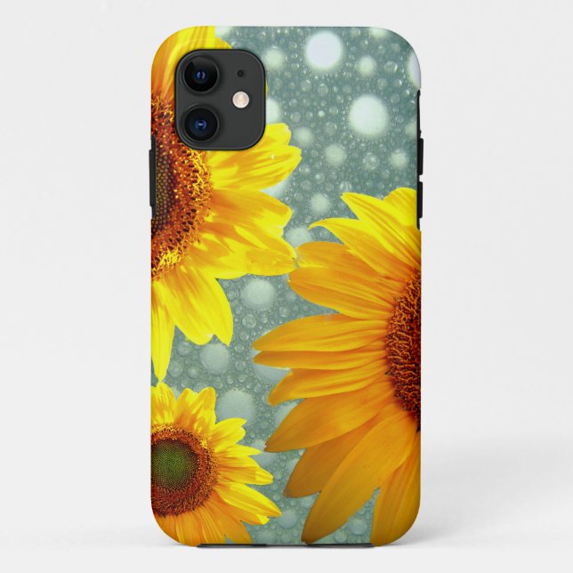 Happy Bubbly Sunblumen Case-Mate iPhone Hülle (Rückseite)