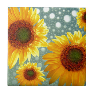 Happy Bubbly Sunblumen Fliese