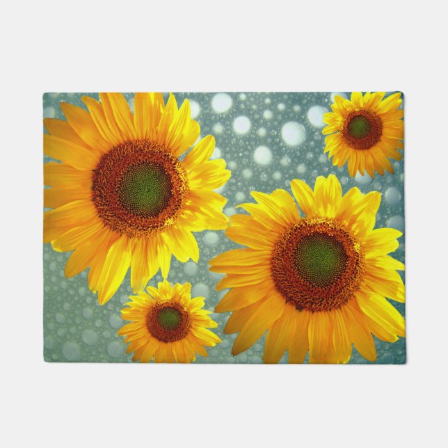 Happy Bubbly Sunblumen Fußmatte (Vorderseite)