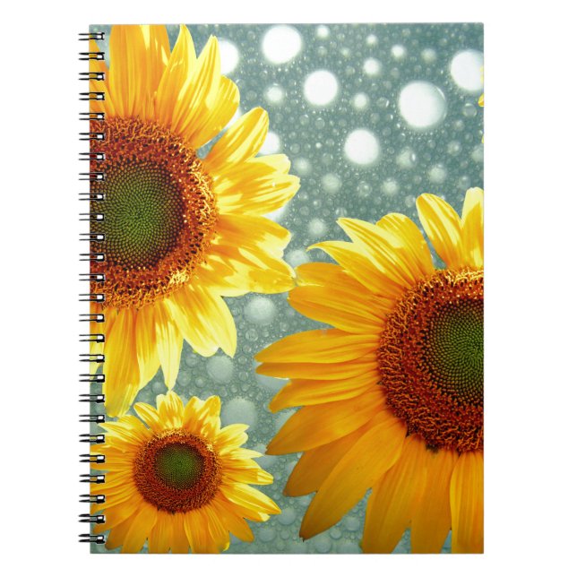 Happy Bubbly Sunblumen Notizblock (Vorderseite)