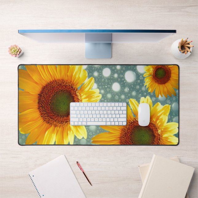 Happy Bubbly Sunblumen Schreibtischunterlage (Büro 1)