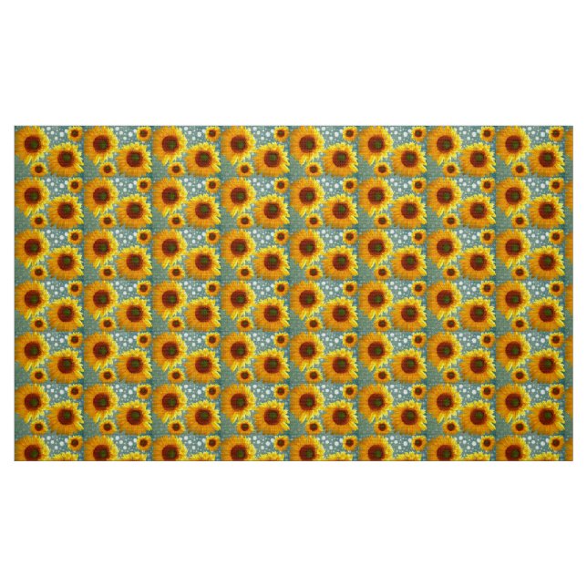Happy Bubbly Sunblumen Stoff (Fat Quarter (45,7 x 55,9 cm))
