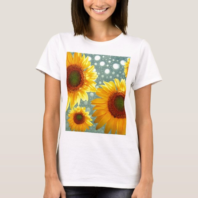Happy Bubbly Sunblumen T-Shirt (Vorderseite)