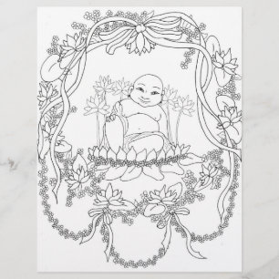 Happy Buddha mit Lotus