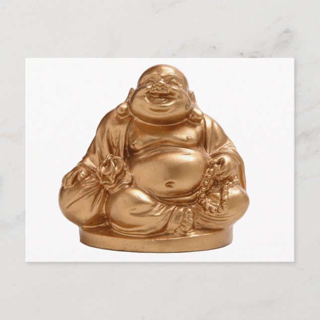 Happy Buddha Postkarte (Vorderseite)
