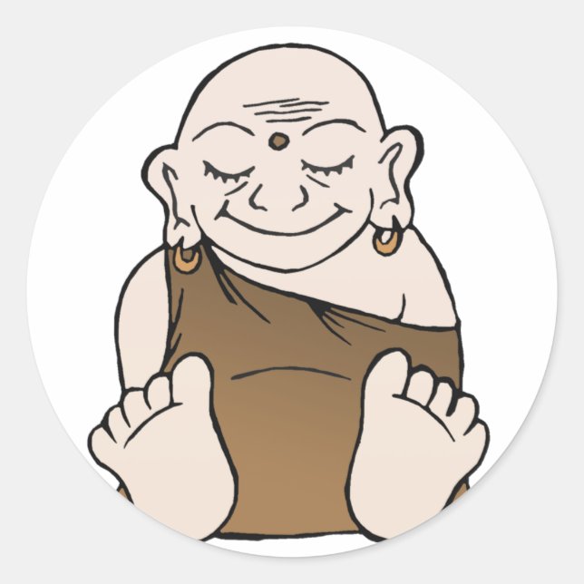 Happy Buddha Stickers (Vorderseite)
