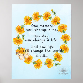 Happy Buddha Zitat Poster