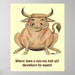 Happy Bull Poster