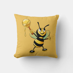 Happy Bumble Bee mit einem Scoop of Honey Kissen