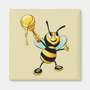 Happy Bumble Bee mit einem Scoop of Honey Magnet