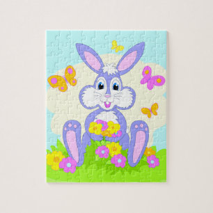 Happy Bunny Blume Schmetterlinge Puzzle