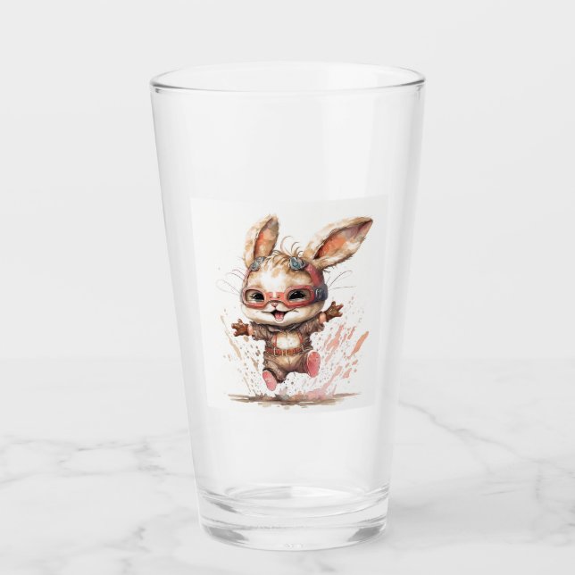 Happy Bunny Glass Tumbler (Vorderseite)