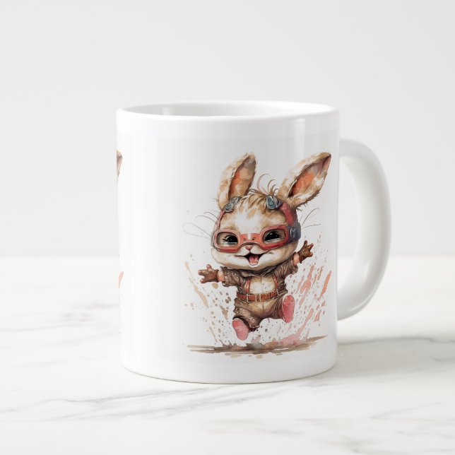 Happy Bunny Jumbo Tasse (Vorderseite Rechts)