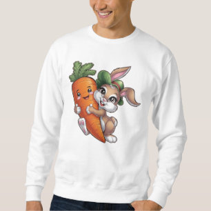 Happy Bunny mit einer riesigen Karotte Sweatshirt
