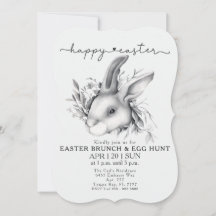 Happy Bunny Oaster Brunch & Egg Hunt Einladung