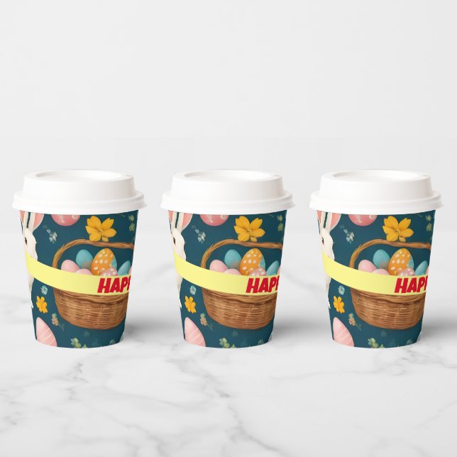 Happy Bunny Oaster Moderne Sammlung Pappbecher (Multi)