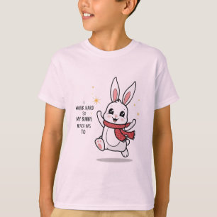 Happy Bunny T - Shirt - Niedlicher Minimalistische