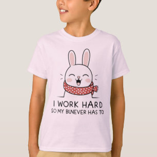 Happy Bunny T - Shirt - Niedlicher Minimalistische