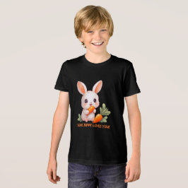Happy Bunny with Carrot Tri-Blend Shirt