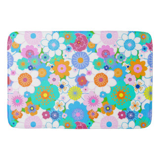 Happy bunt leuchtende Blume fröhlich multicolor Badematte