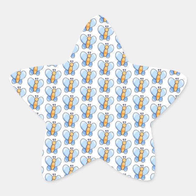 Happy Butterfly Baby Shower Stickers (Vorderseite)