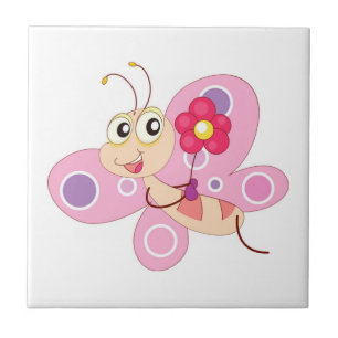 HAPPY BUTTERFLY GIRL FLIESE