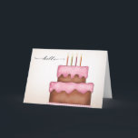 Happy Cake Day Card Karte<br><div class="desc">A fun card to celebrate birthdays and cake.  Especially cake.  Features a whimsical tiered cake with pink frosting. Perfect for a friend's birthday!</div>