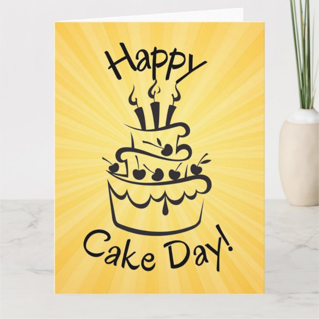 Happy Cake Day Notecard Dankeskarte (Vorderseite)