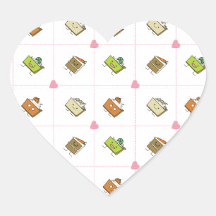 Happy Cakes and Pies Herz-Aufkleber