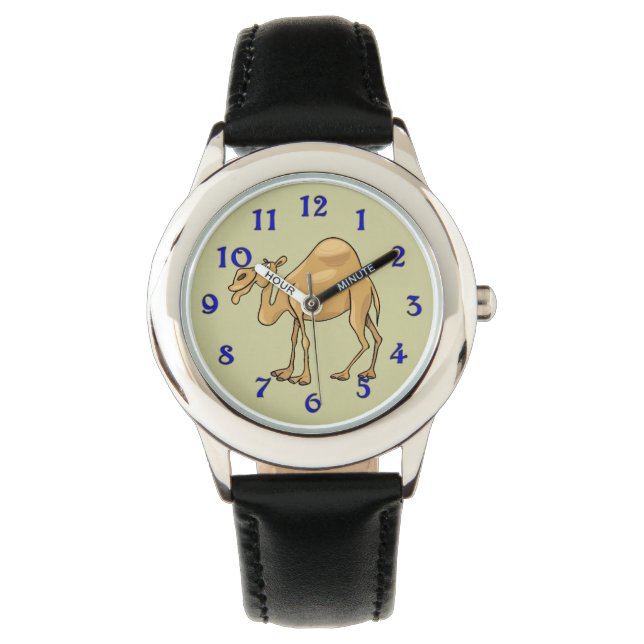 Happy Camel Cartoon Armbanduhr (Vorderseite)