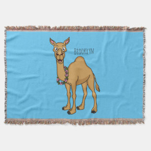 Happy Camel Cartoon Illustration Decke